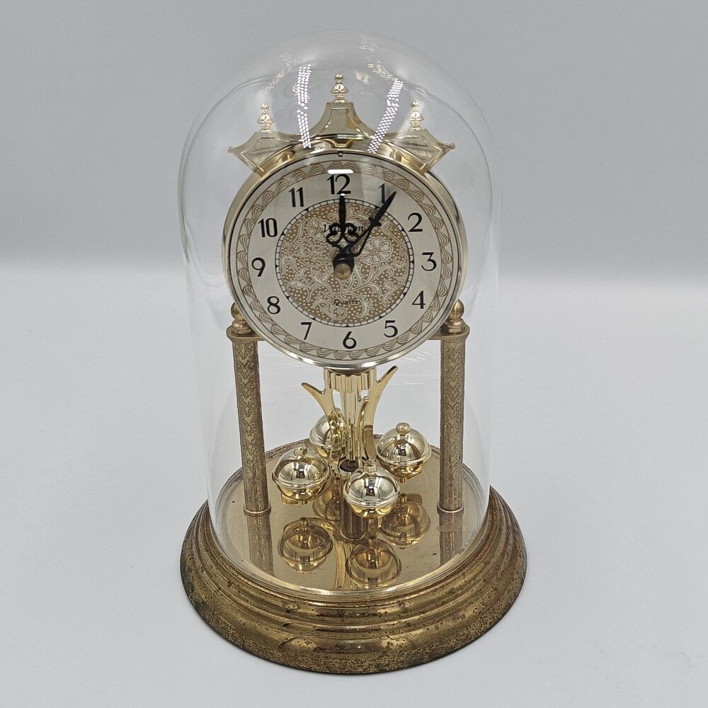 Waltham Anniversary Golden Quartz German Clock 11.5” Tall - Made In Germany